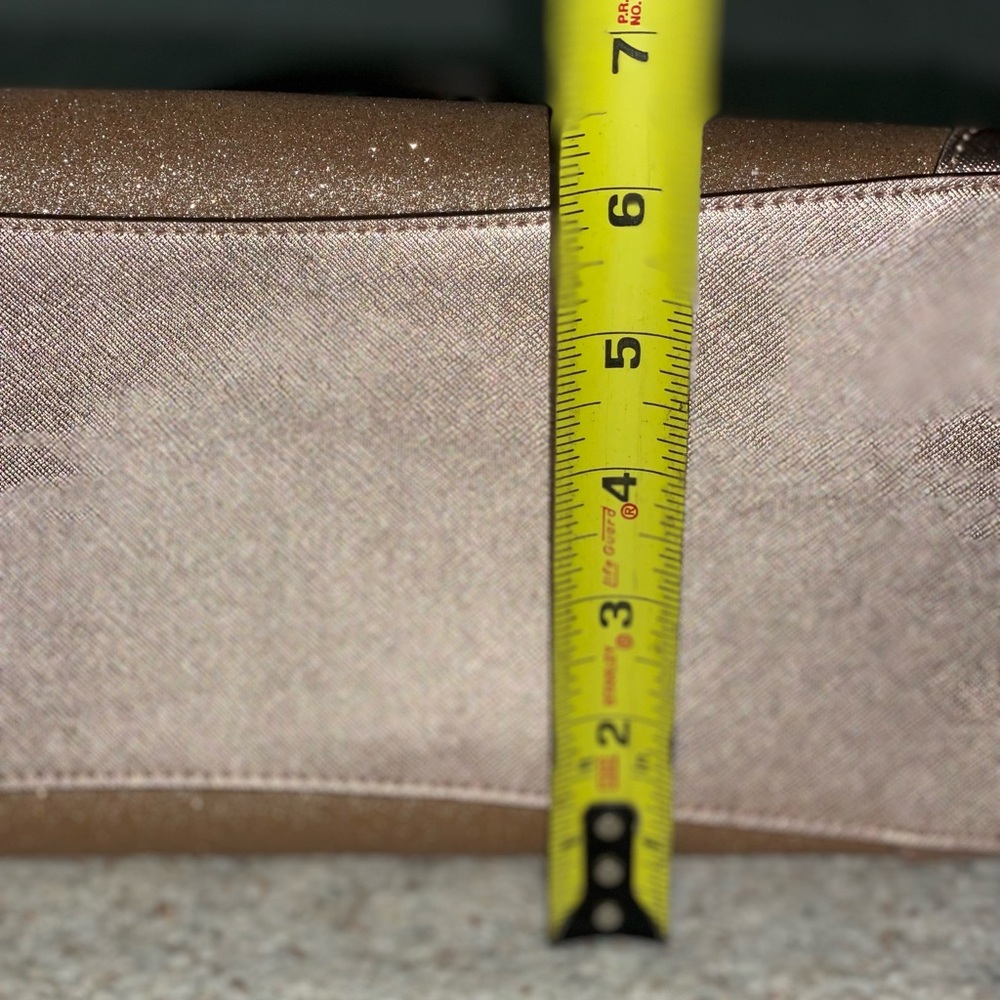 Kate Spade Rose Gold Shimmering Tote Bag with Textured Finish - Picture 9 of 10